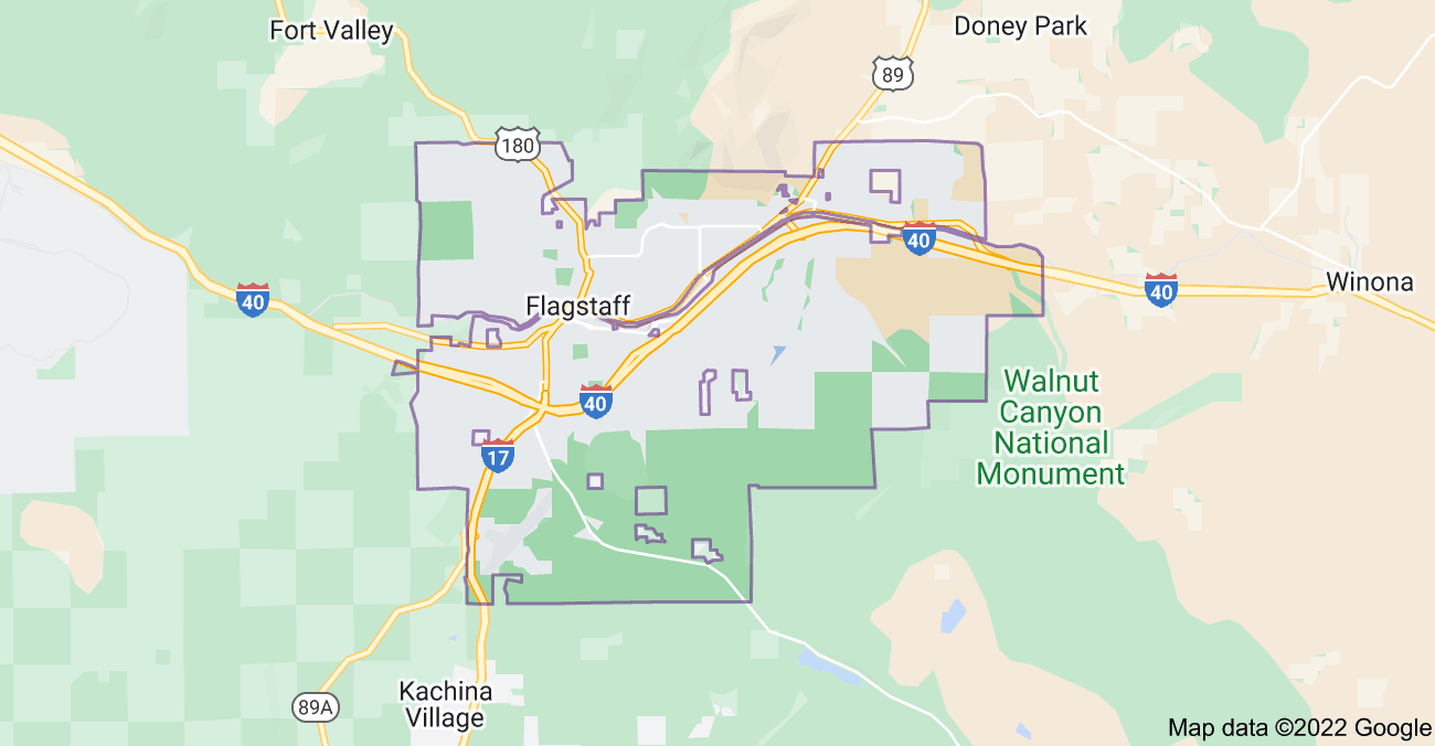 Map of Flagstaff, AZ