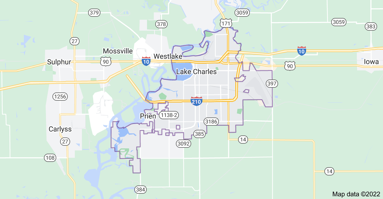 Map of Lake Charles, LA