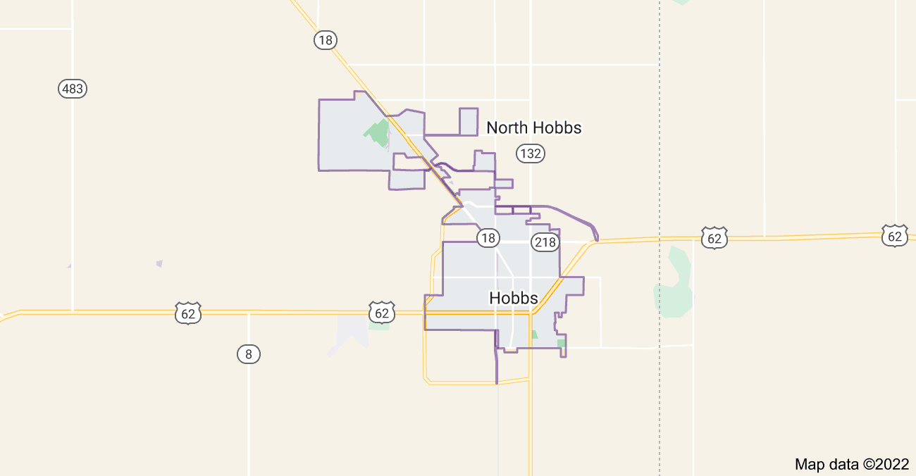 Map of Hobbs, NM