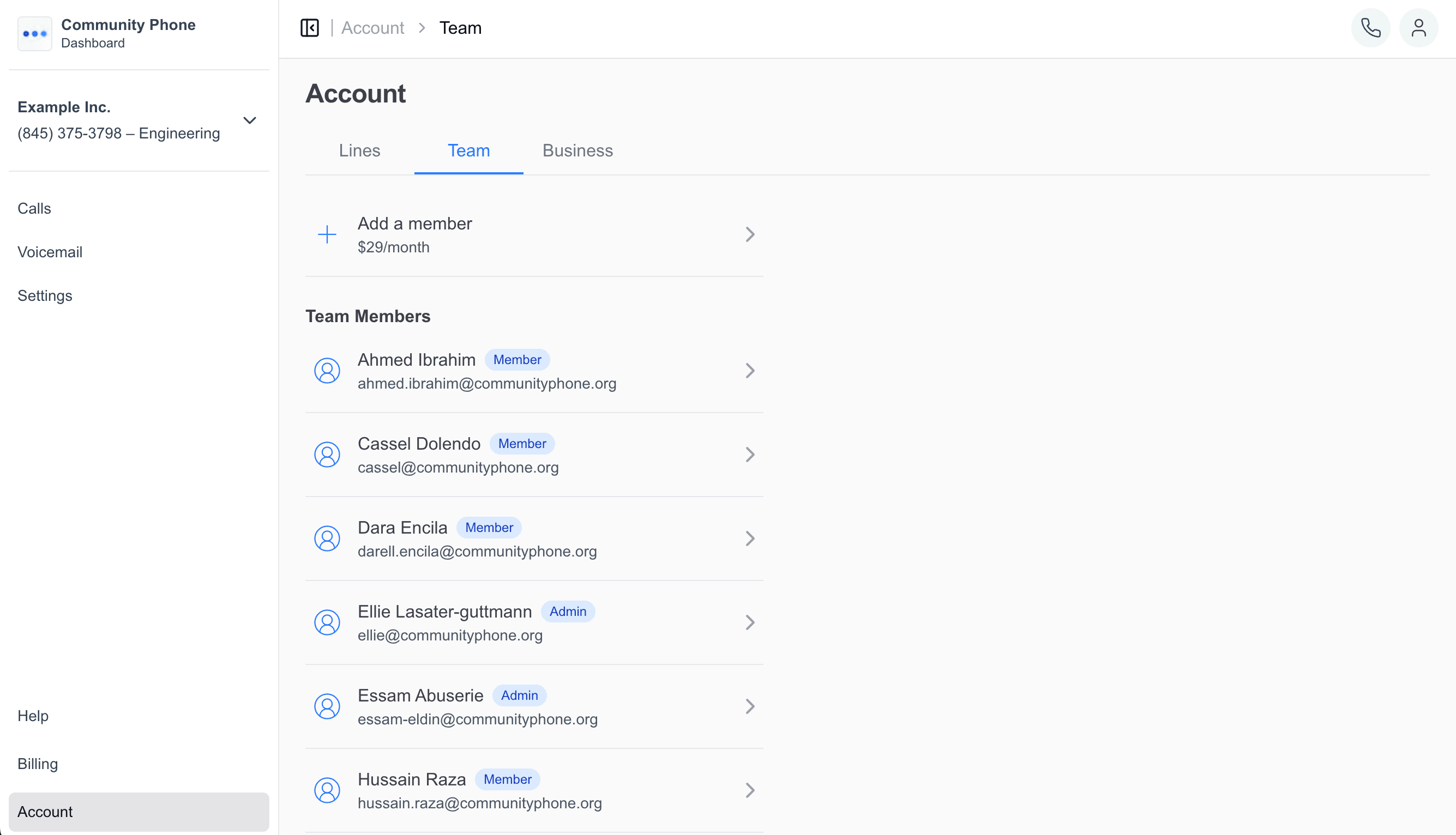 Add Team Member Desktop