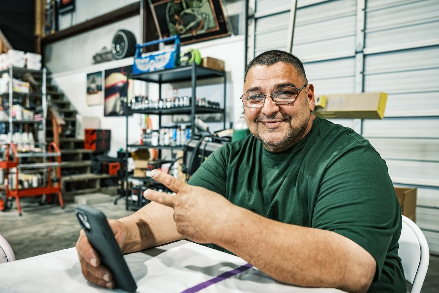 Community Phone in Auto Body Shop