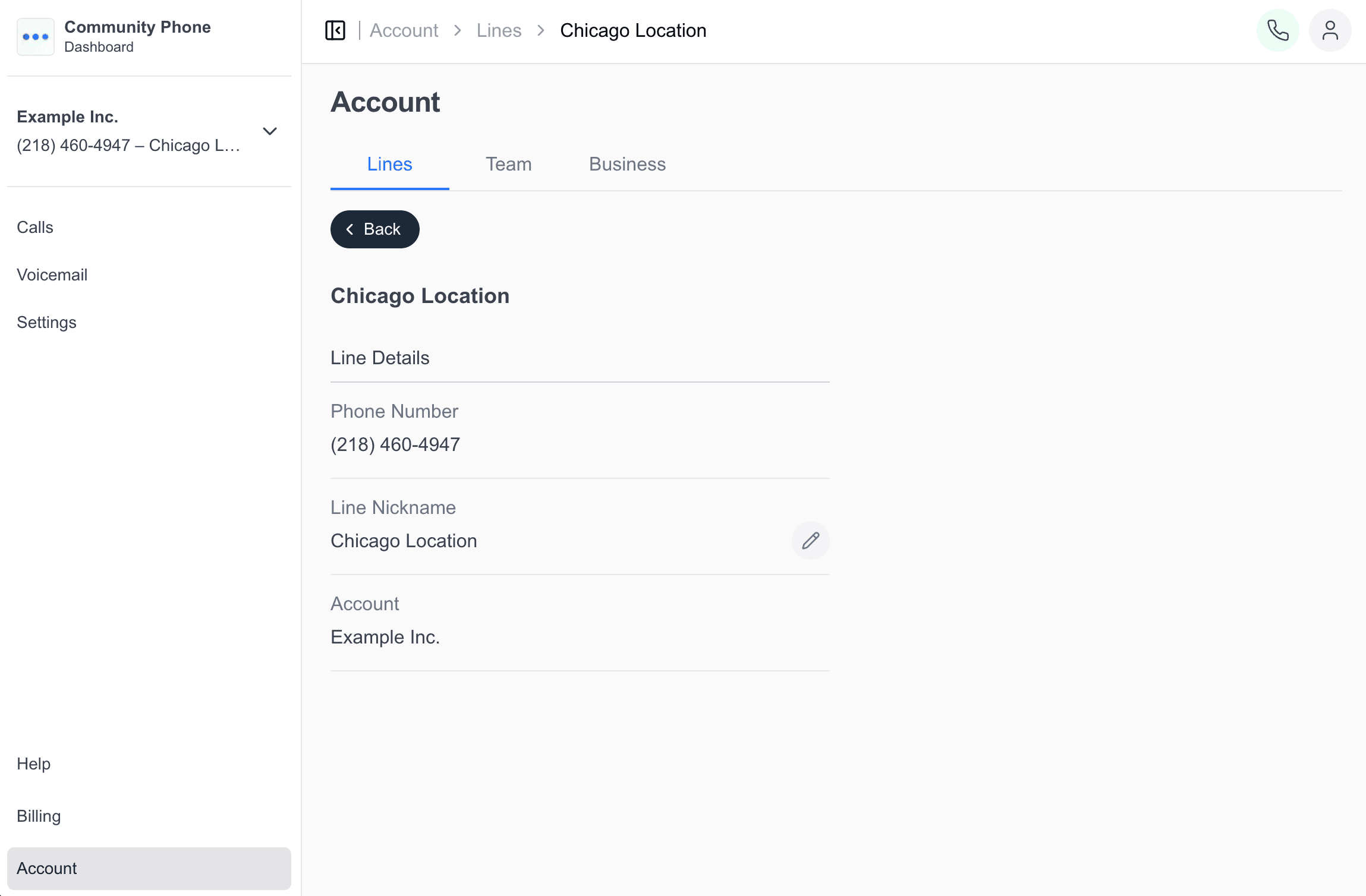 Single Location View