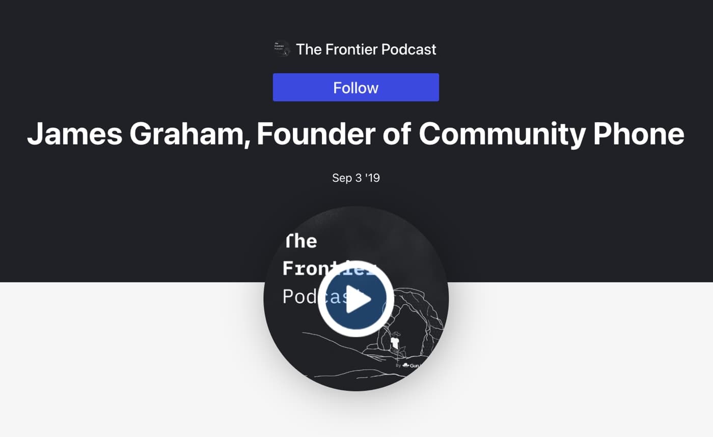 James Graham interviewed by The Frontier Podcast