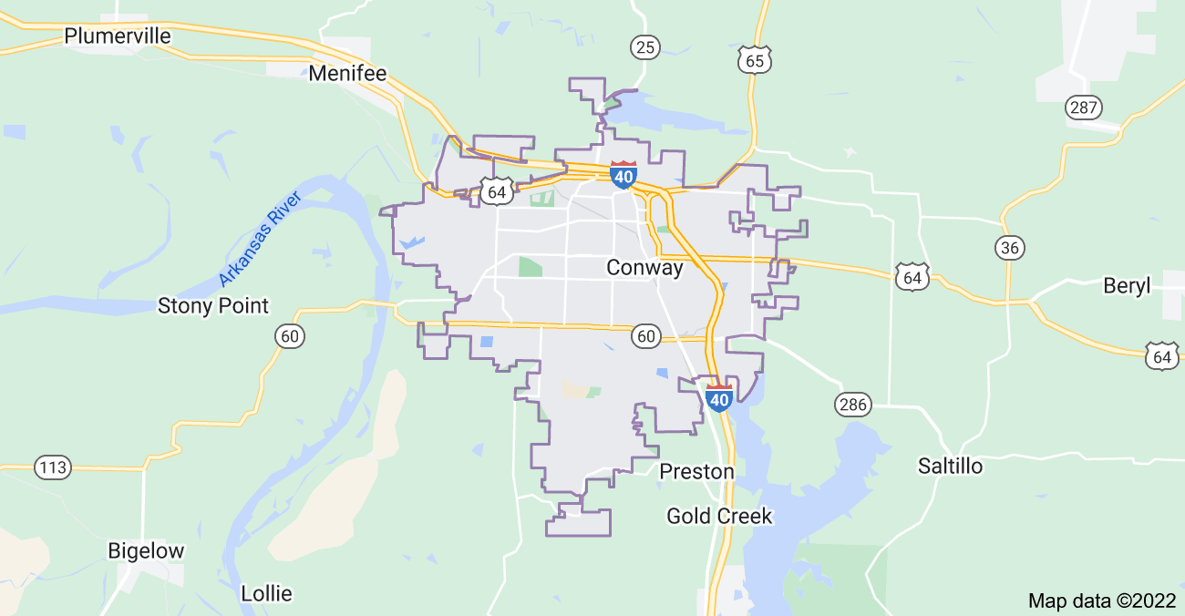 Map of Conway, AR