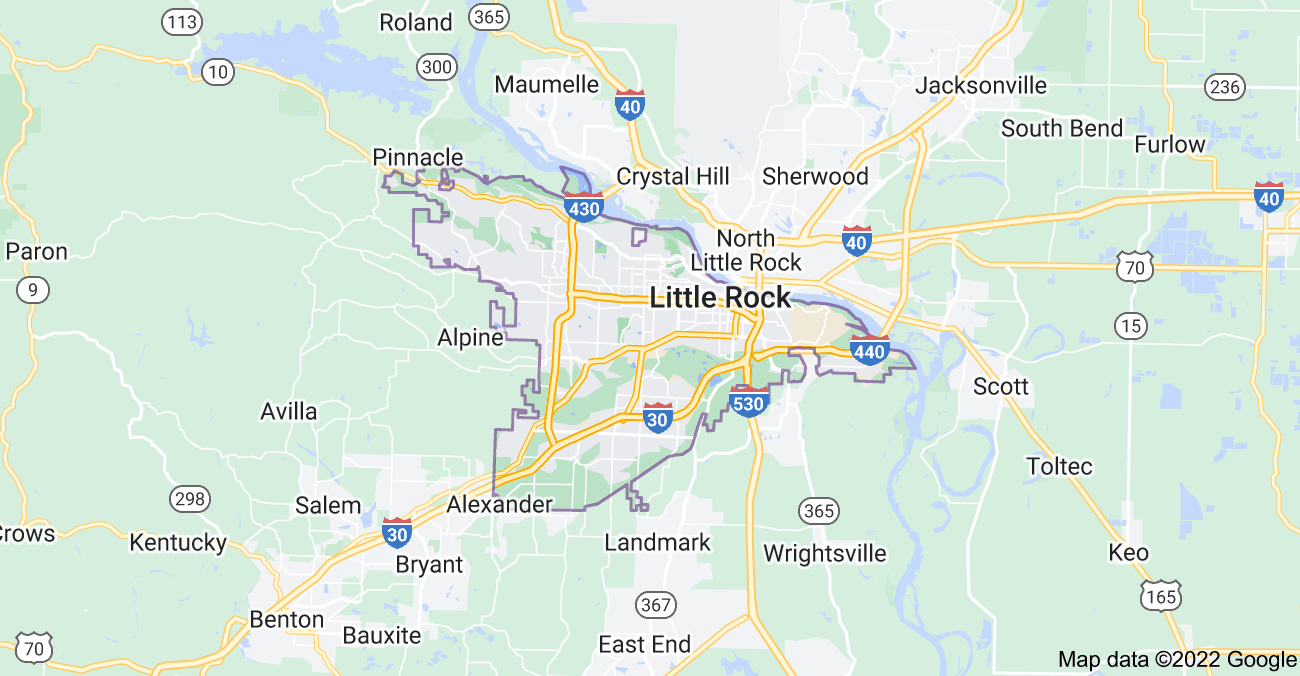 Map of Little Rock, AR