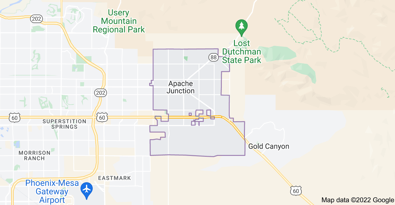 Map of Apache Junction, AZ
