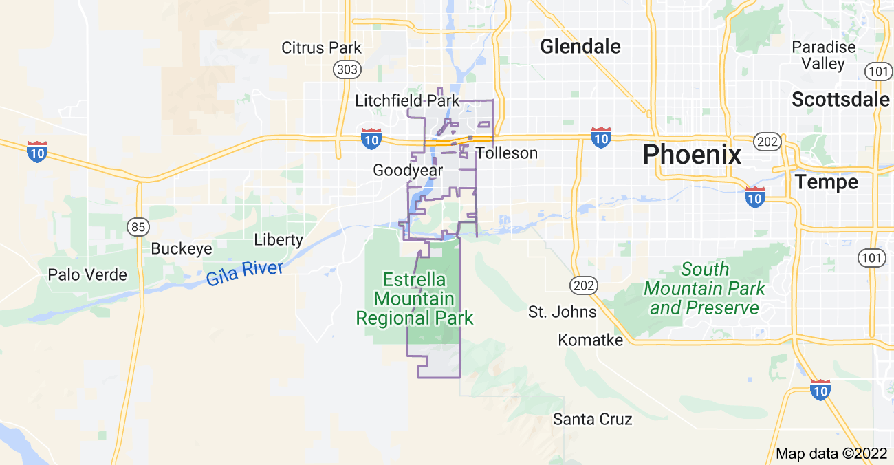Map of Avondale, AZ