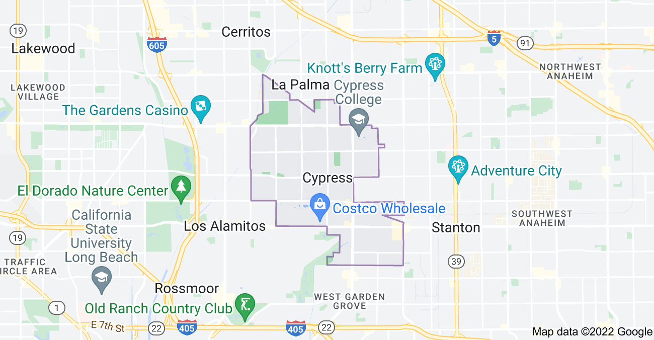 Map of Cypress, CA