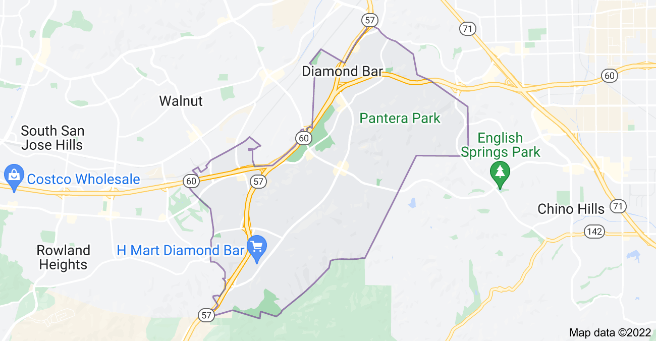 Map of Diamond Bar, CA