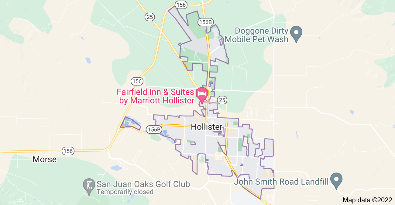 Map of Hollister, CA