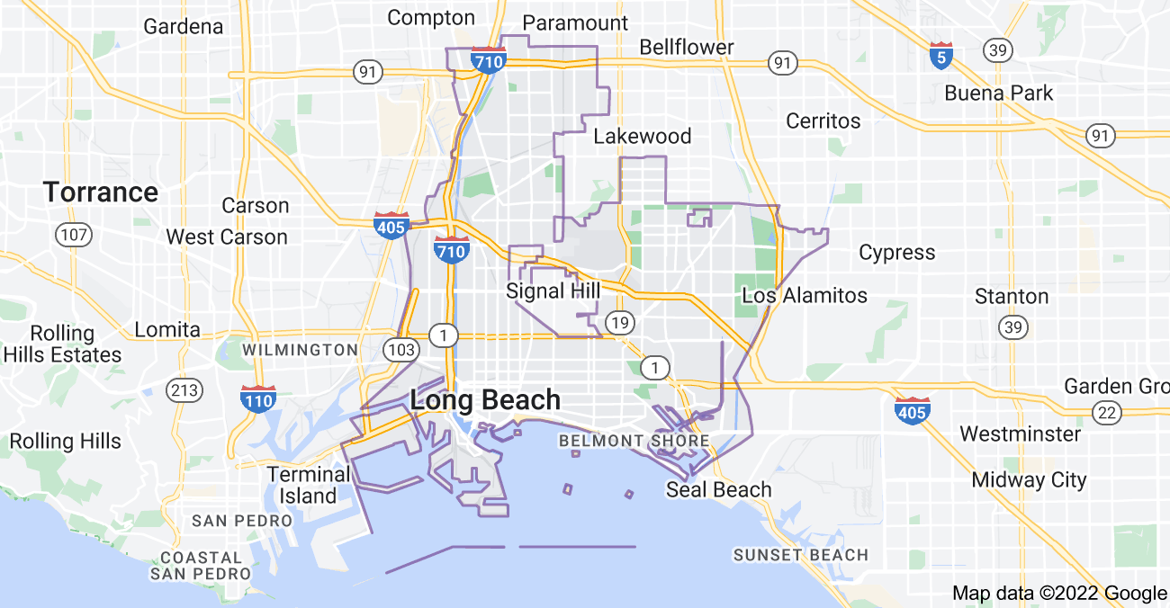Map of Long Beach, CA