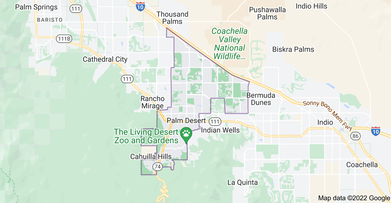 Map of Palm Desert, CA