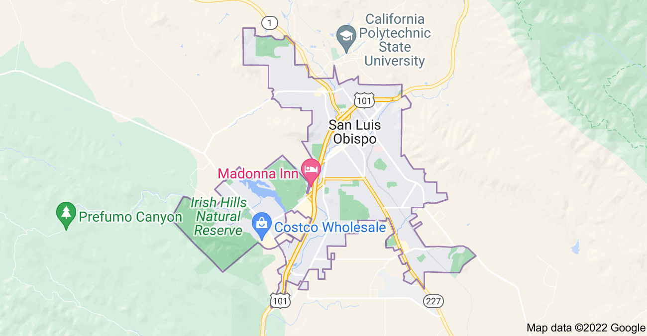 Map of San Luis Obispo, CA