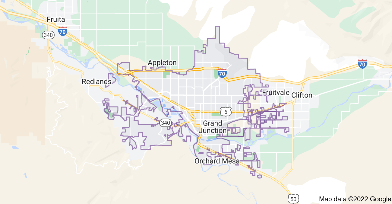 Map of Grand Junction, CO