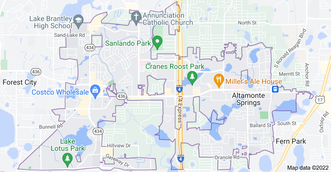 Map of Altamonte Springs, FL