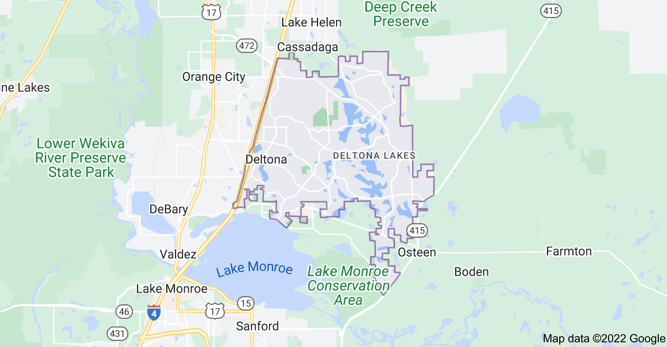 Map of Deltona, FL