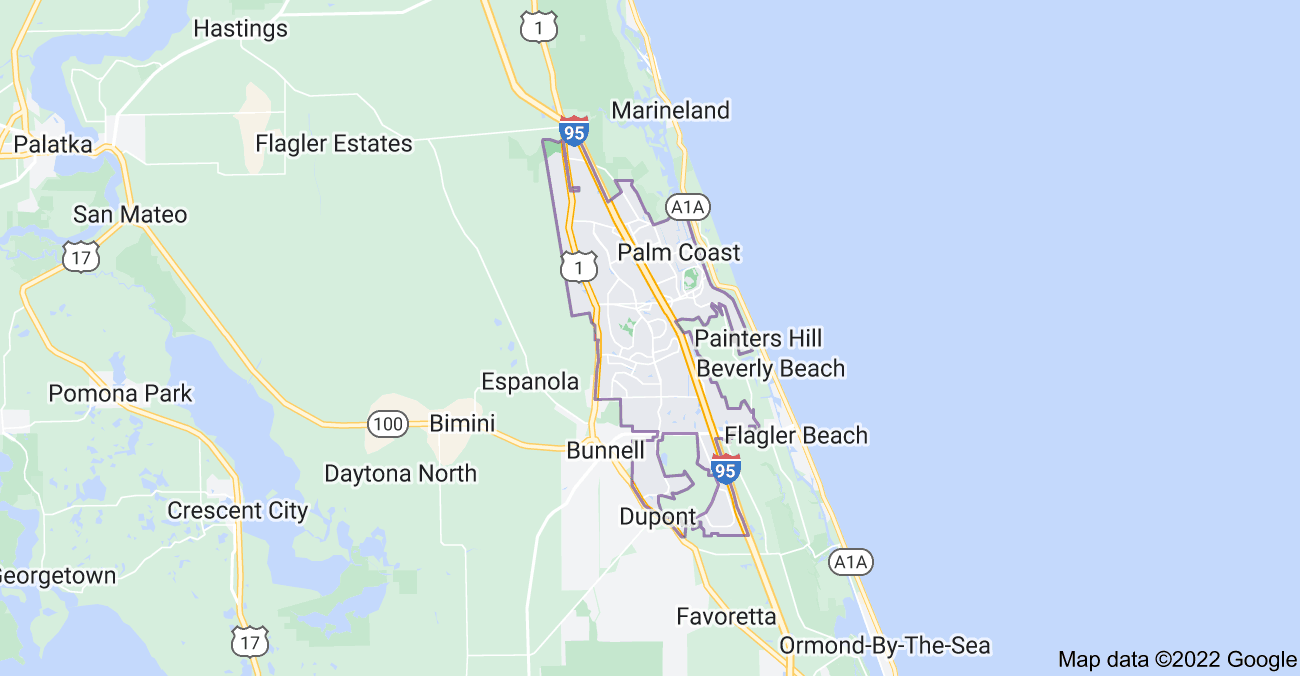 Map of Palm Coast, FL