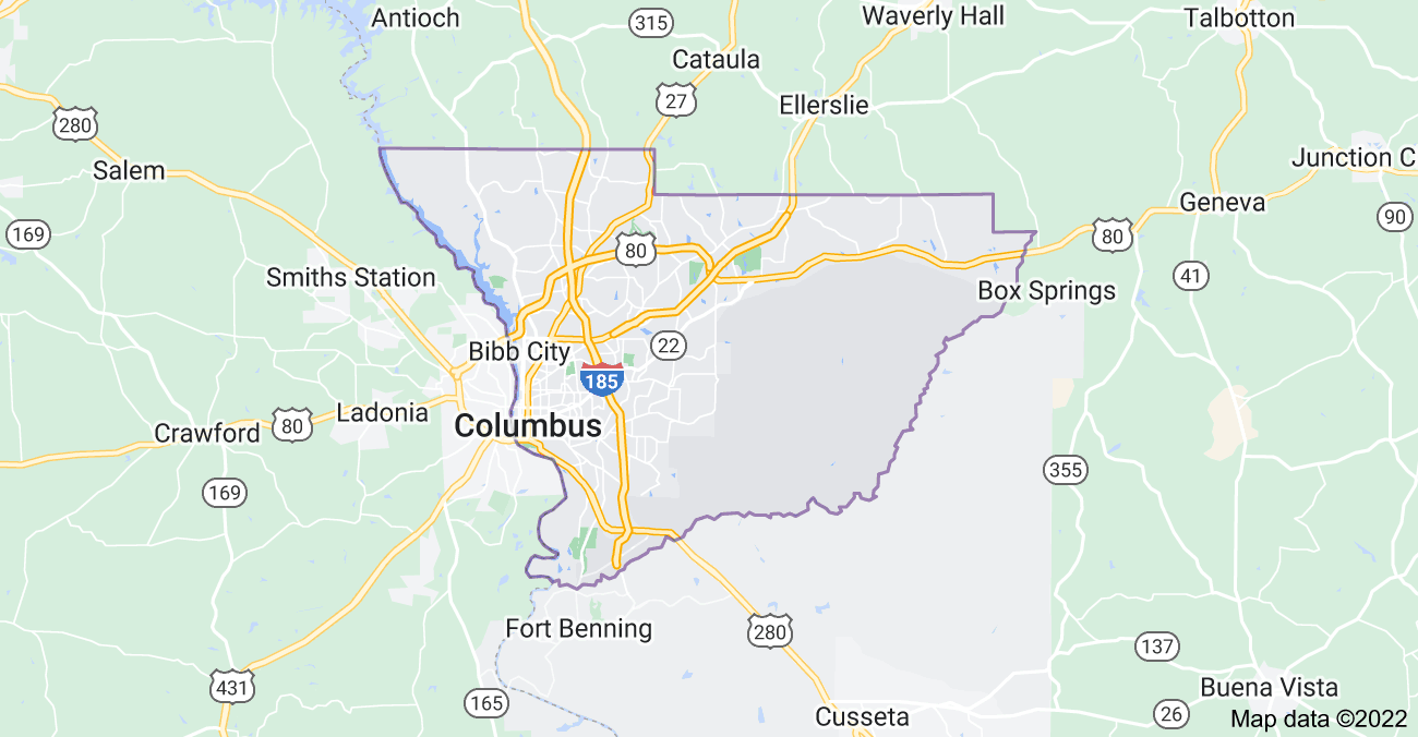 Map of Columbus, GA