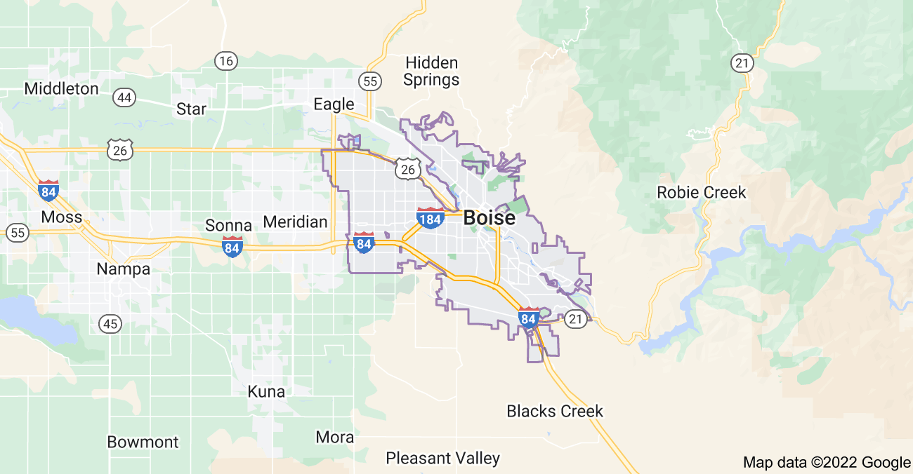 Map of Boise, ID