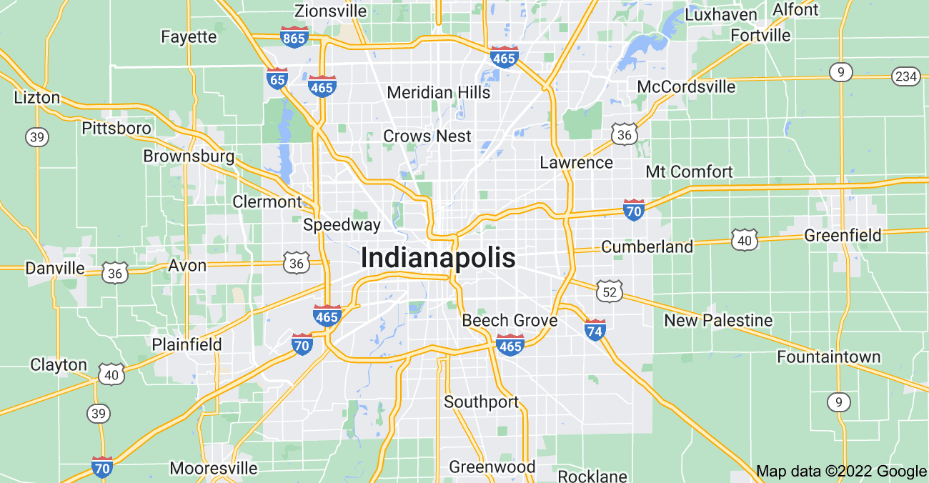 Map of Indianapolis, IN