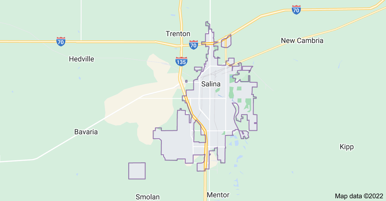Map of Salina, KS