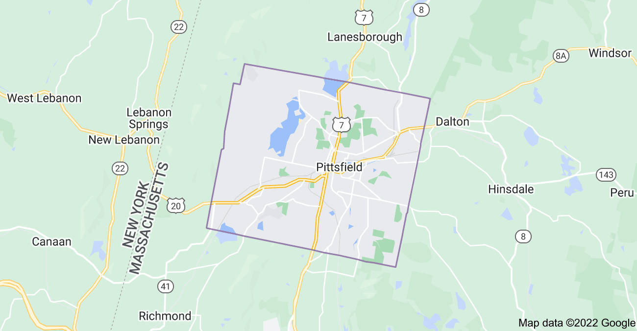 Map of Pittsfield, MA