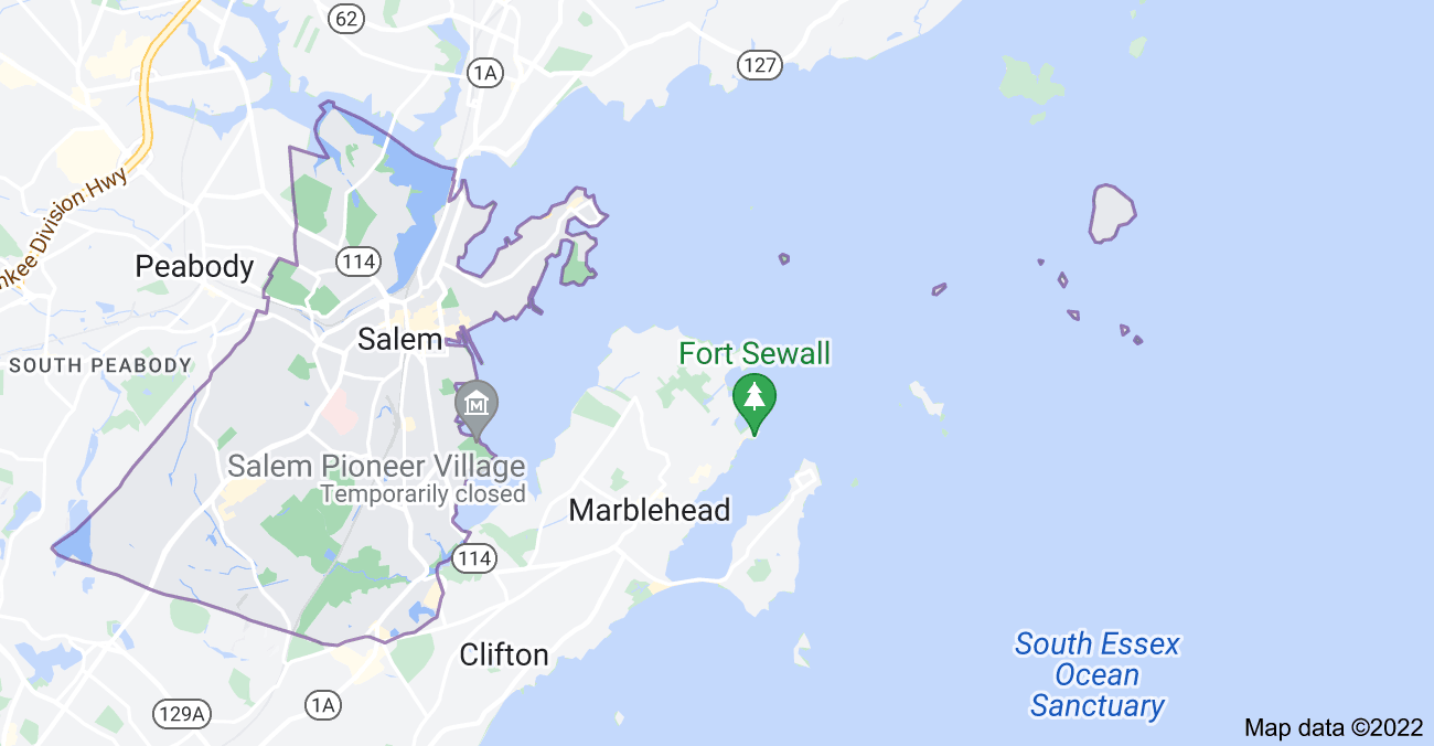 Map of Salem, MA