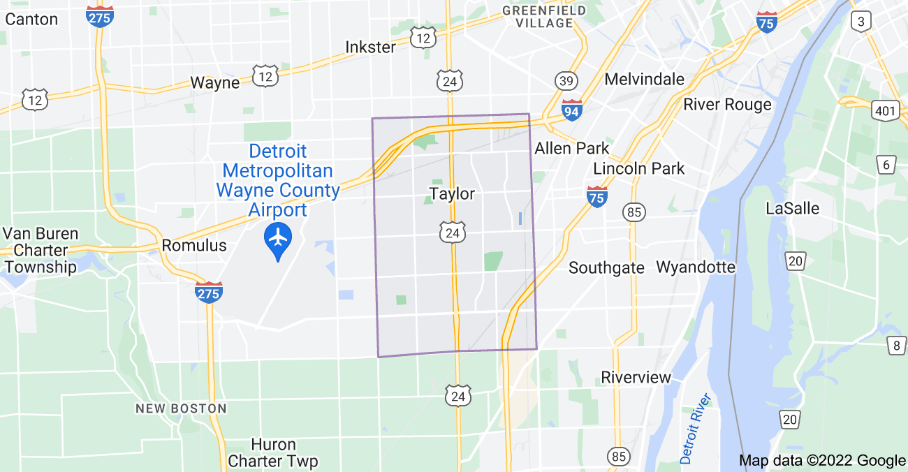 Map of Taylor, MI