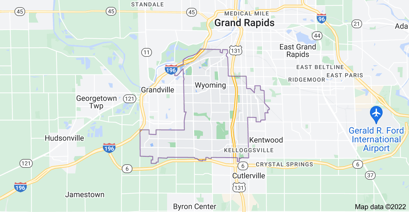 Map of Wyoming, MI