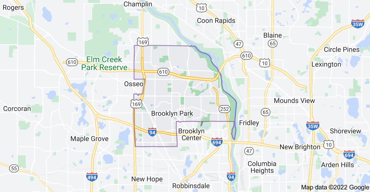 Map of Brooklyn Park, MN