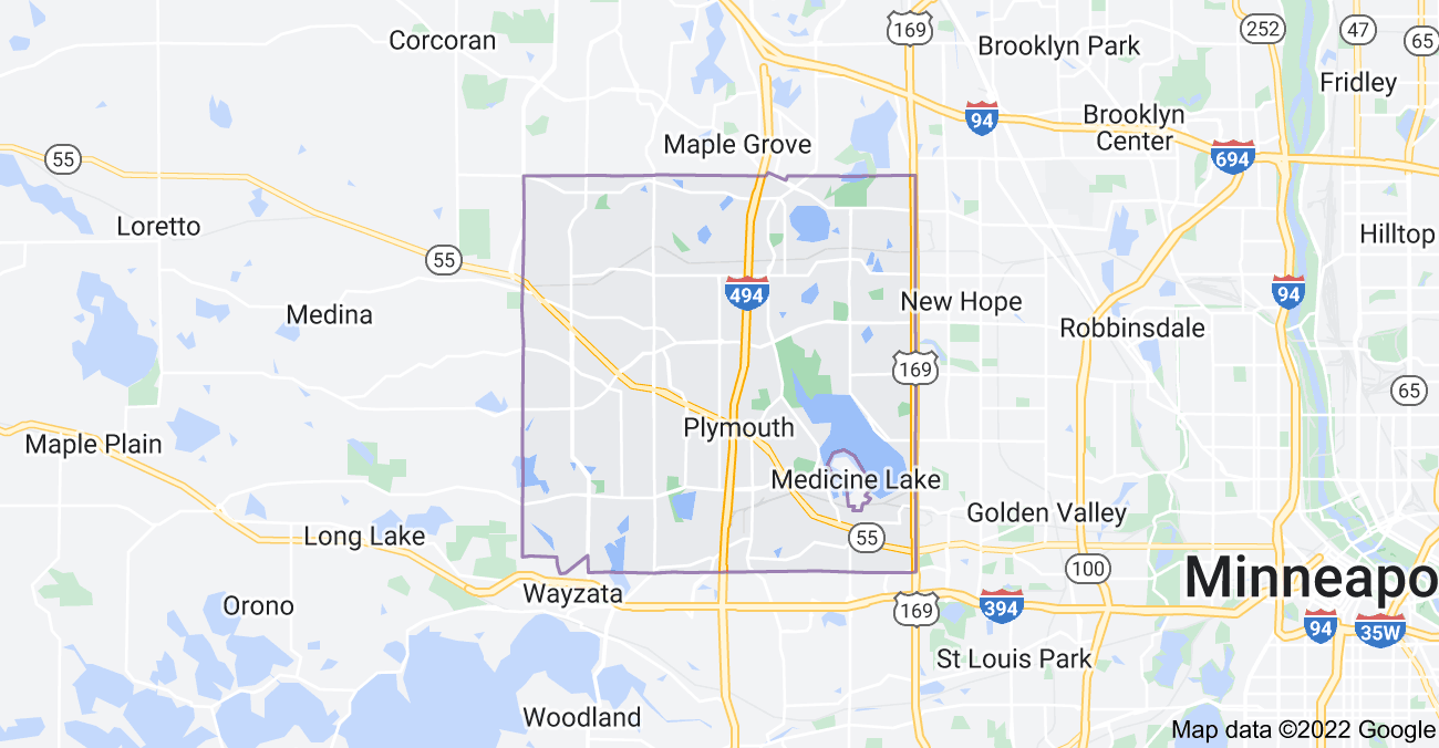 Map of Plymouth, MN