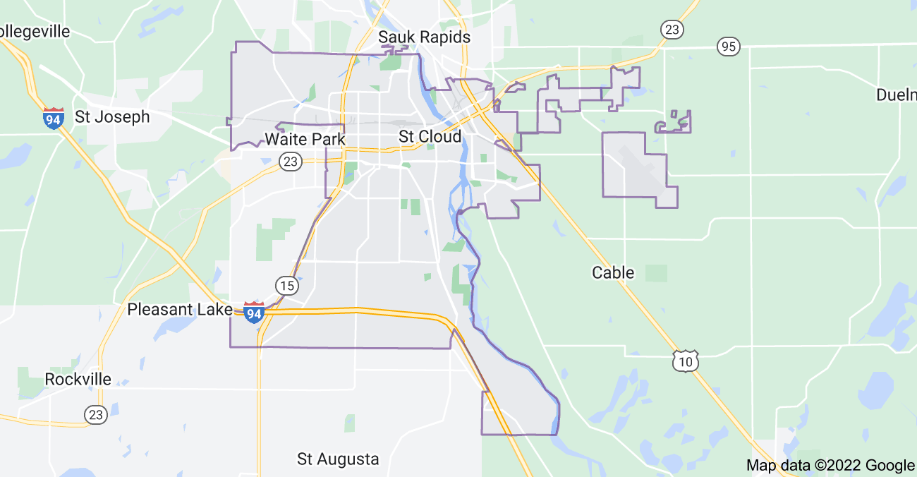 Map of St. Cloud, MN