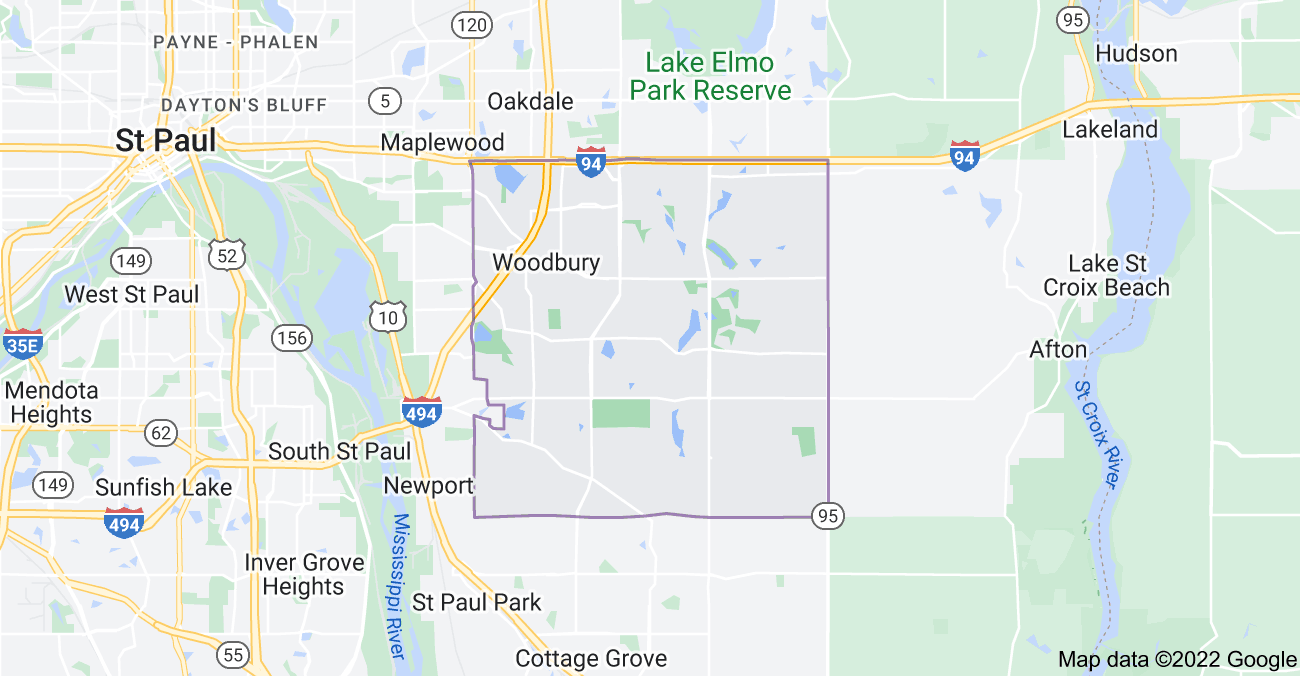 Map of Woodbury, MN