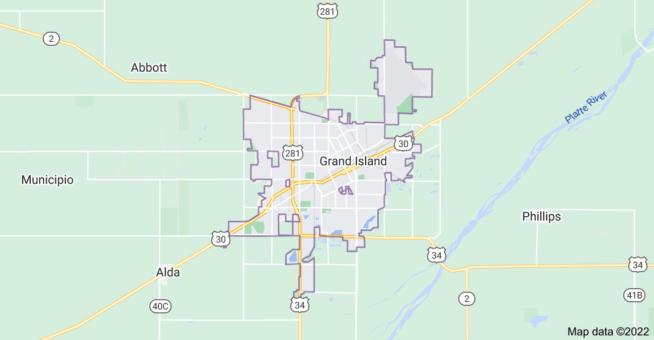Map of Grand Island, NE