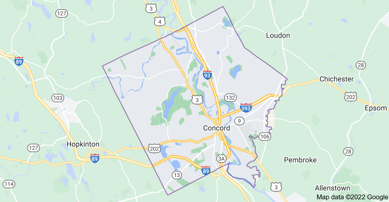 Map of Concord, NH