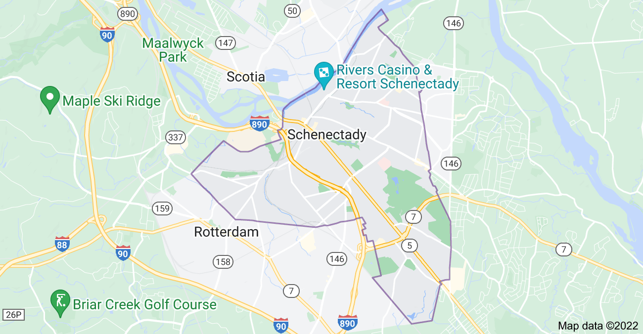 Map of Schenectady, NY