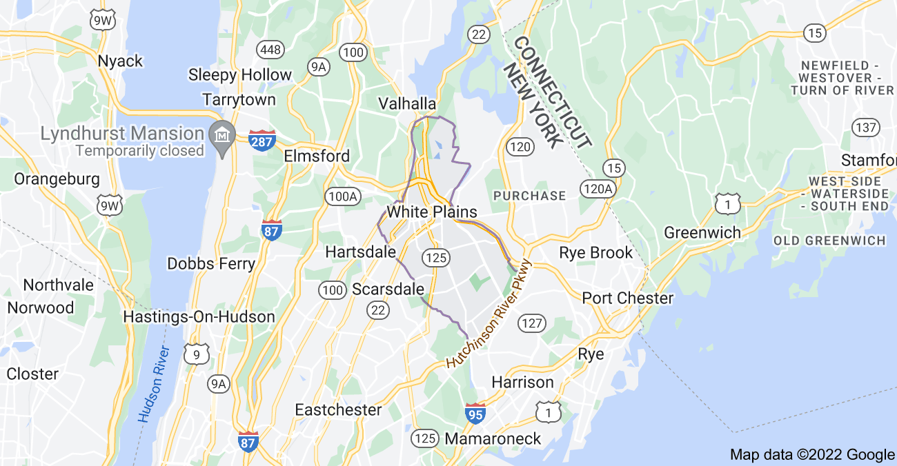 Map of White Plains, NY