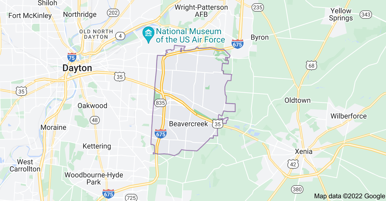 Map of Beavercreek, OH