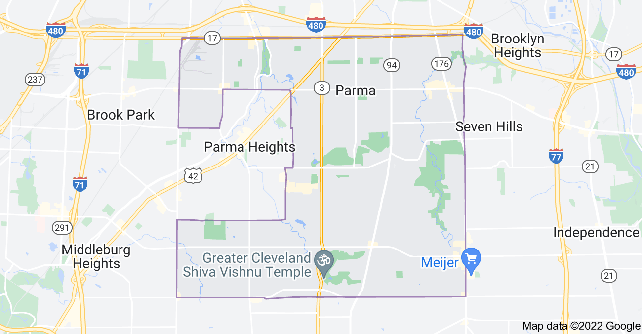 Map of Parma, OH