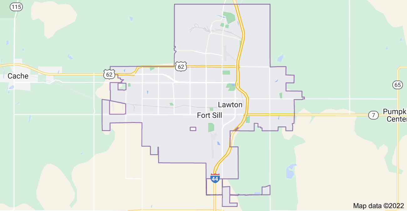Map of Lawton, OK