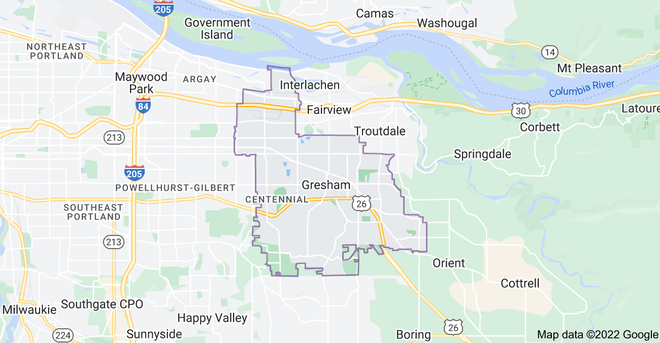 Map of Gresham, OR