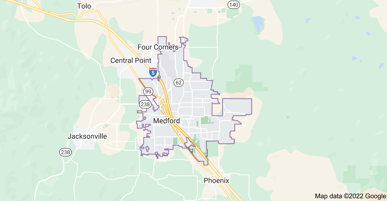 Map of Medford, OR