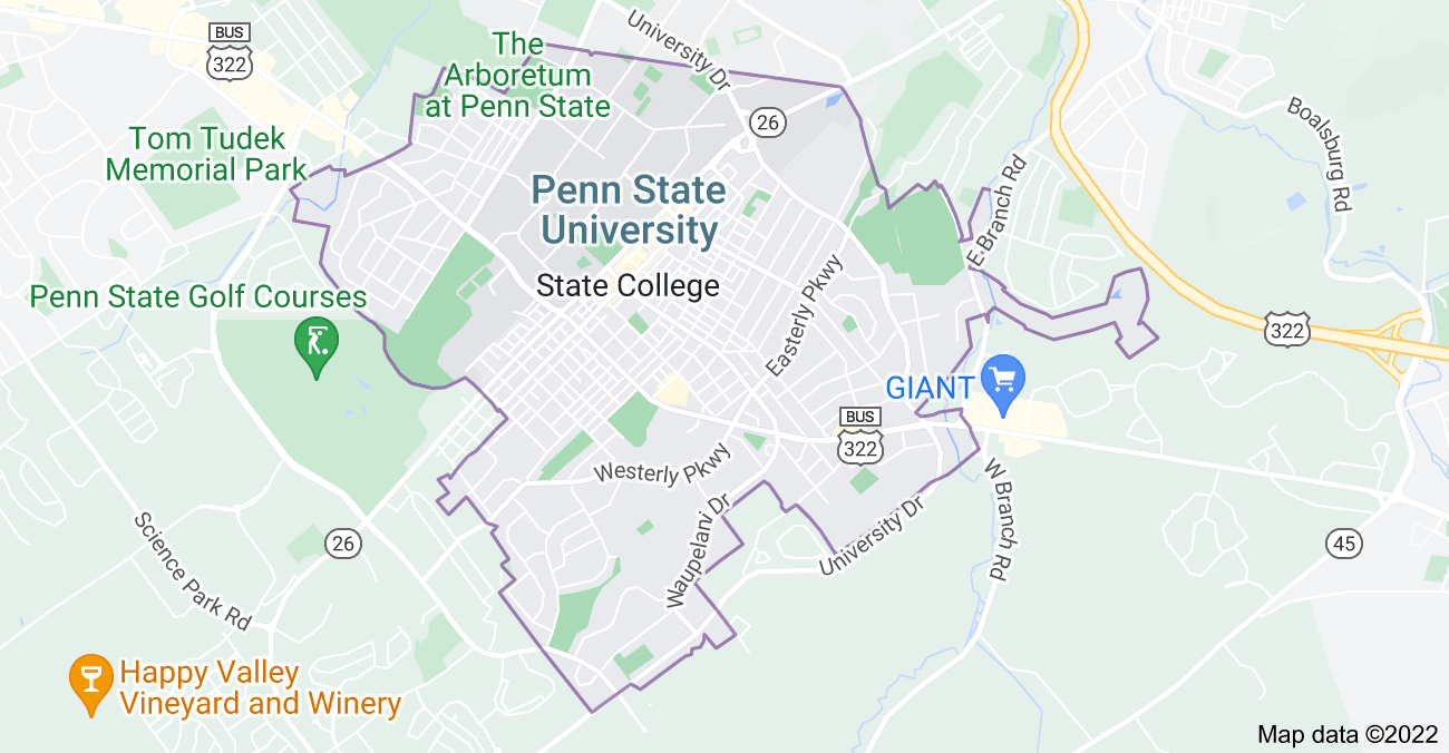 Map of State College, PA