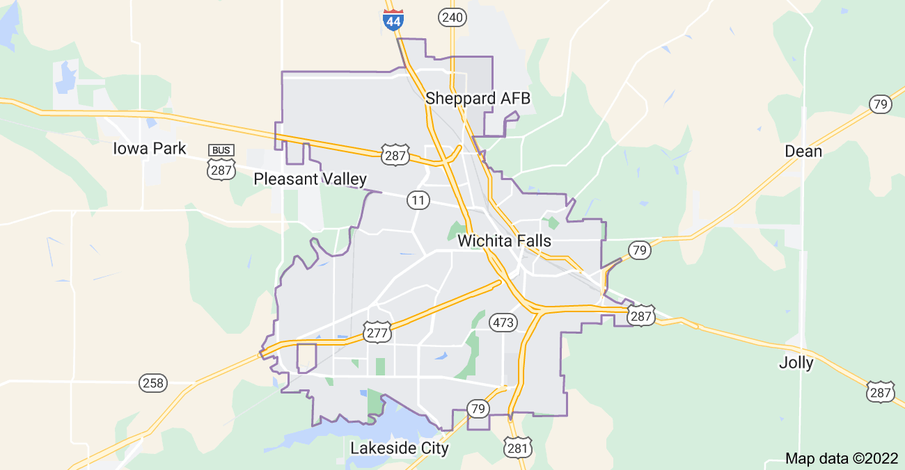 Map of Wichita Falls, TX