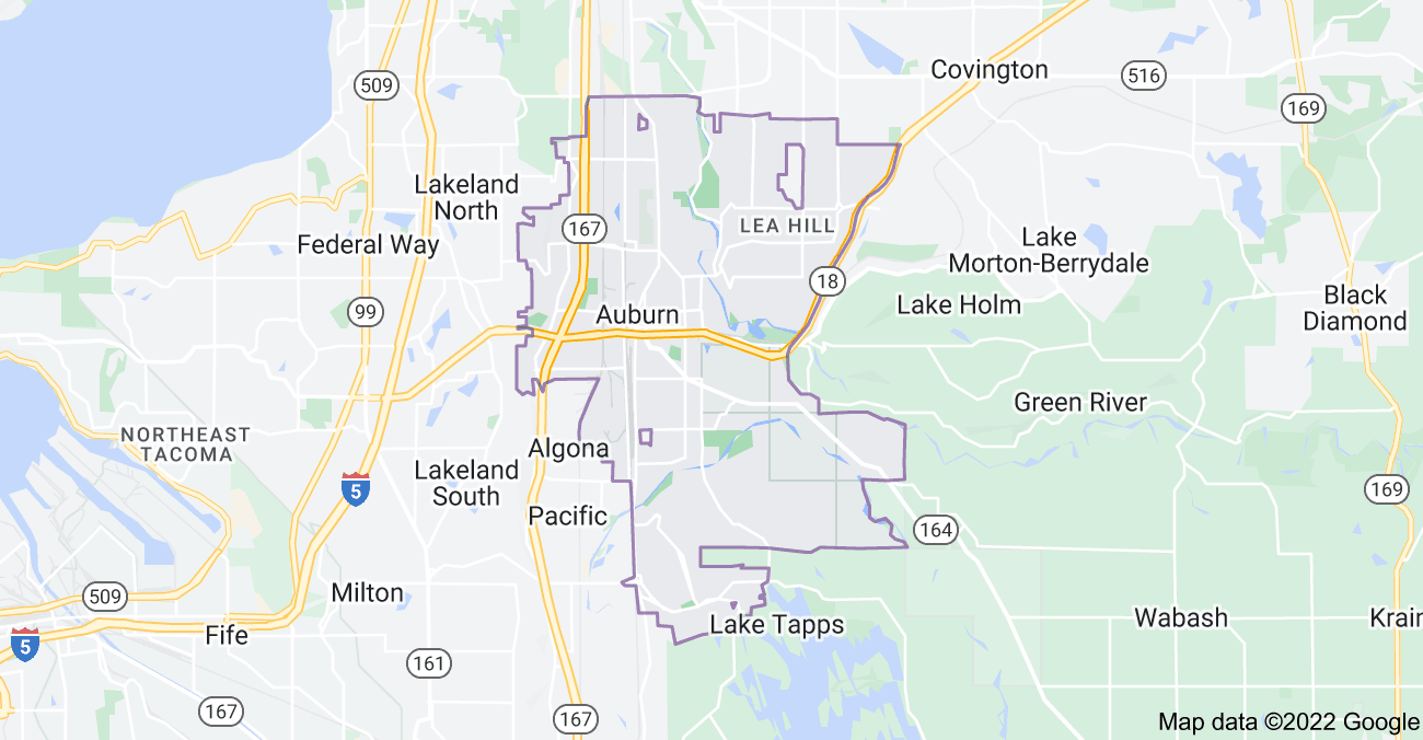 Map of Auburn, WA