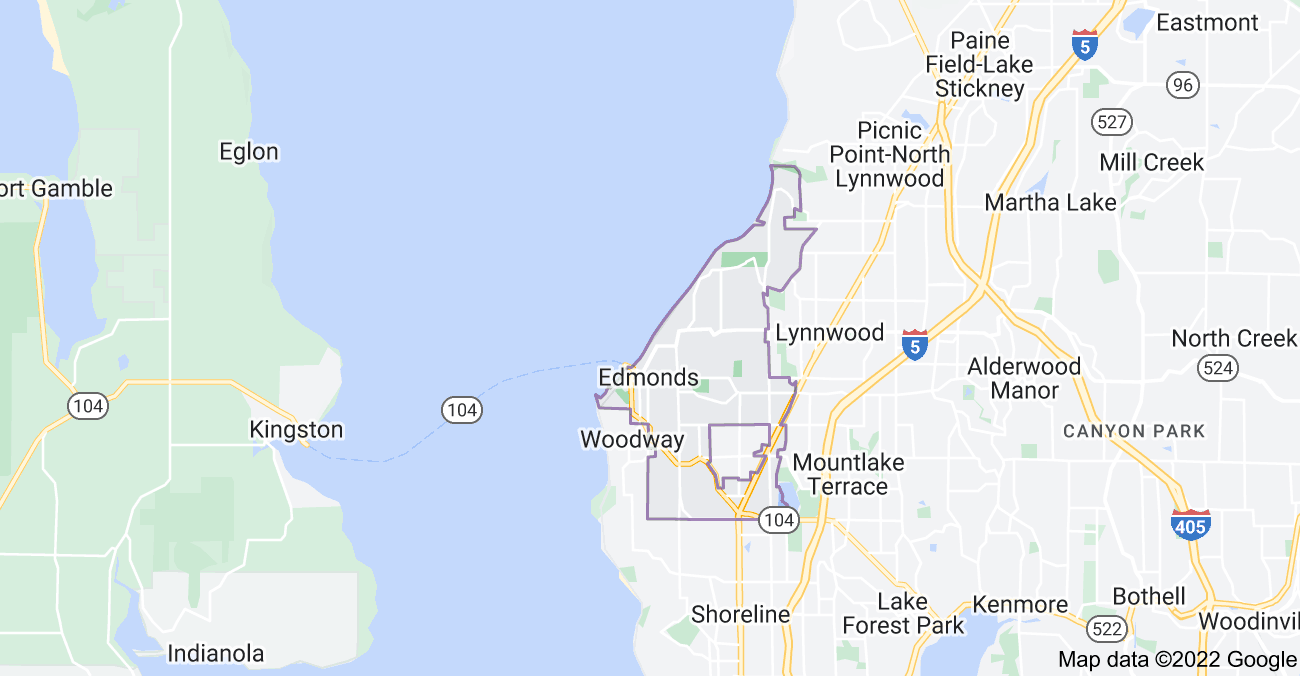 Map of Edmonds, WA