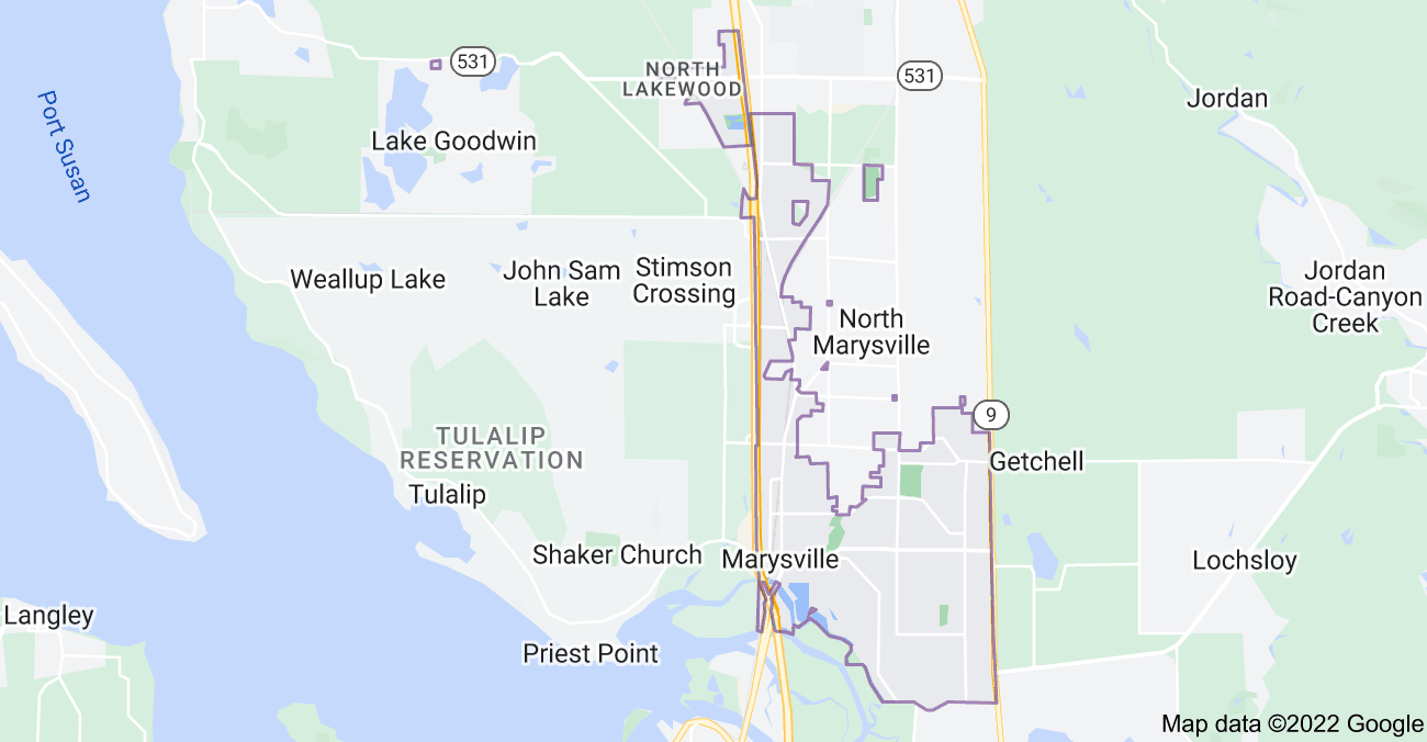 Map of Marysville, WA