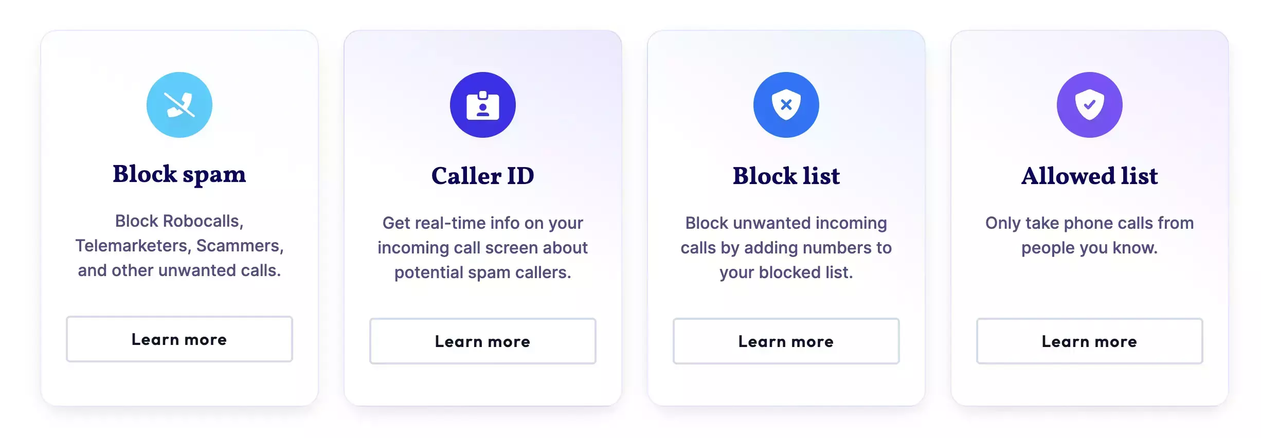 An image showing features of Community Phone Spam blocker