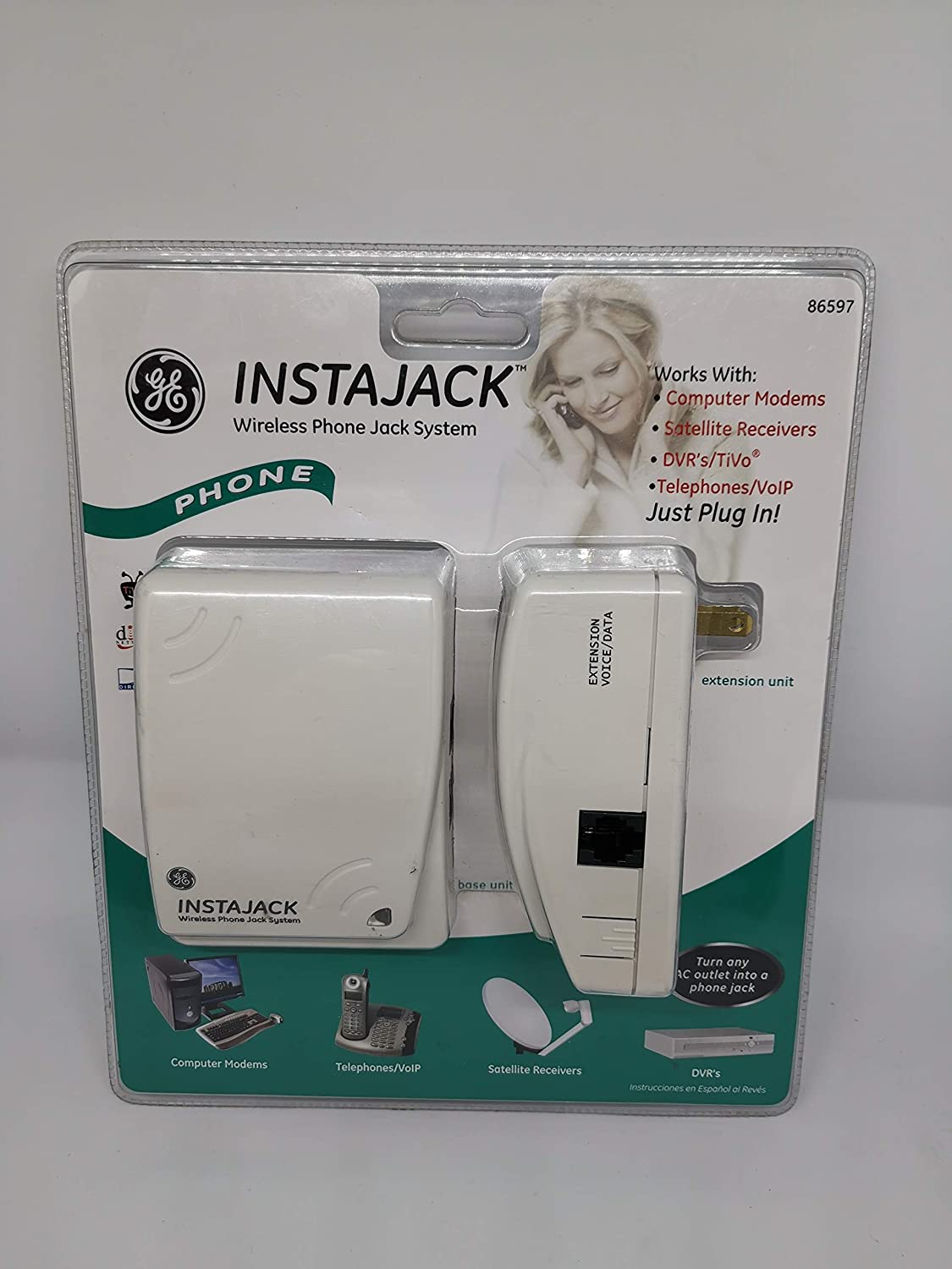 GE TL86597 InstaJack Wireless Phoneline Jack